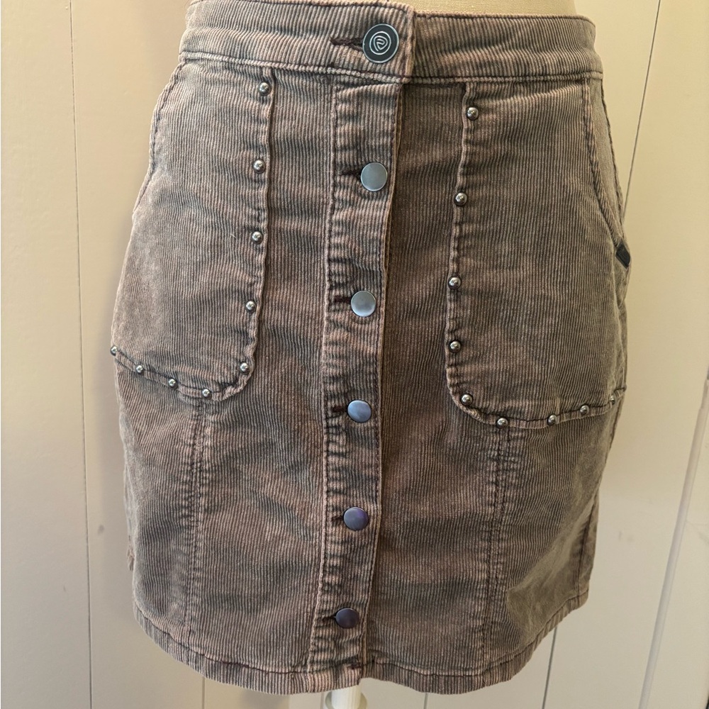 Rock & Roll Cowgirl Gray Mini Pencil Skirt